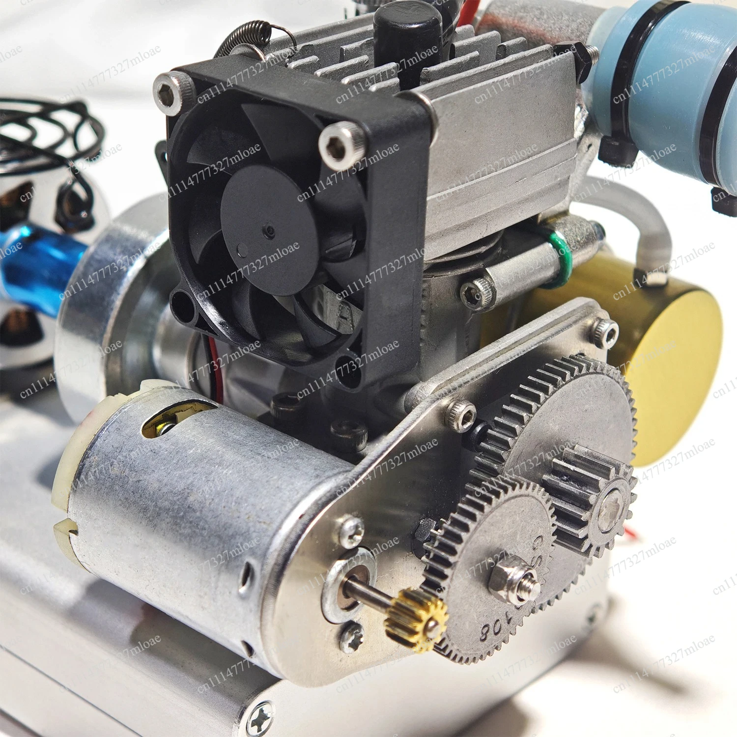 Metal Engine Model 12 Level Methanol Engine Converted Into A Generator Engine Model with Display 12V Motor USB Output 5V