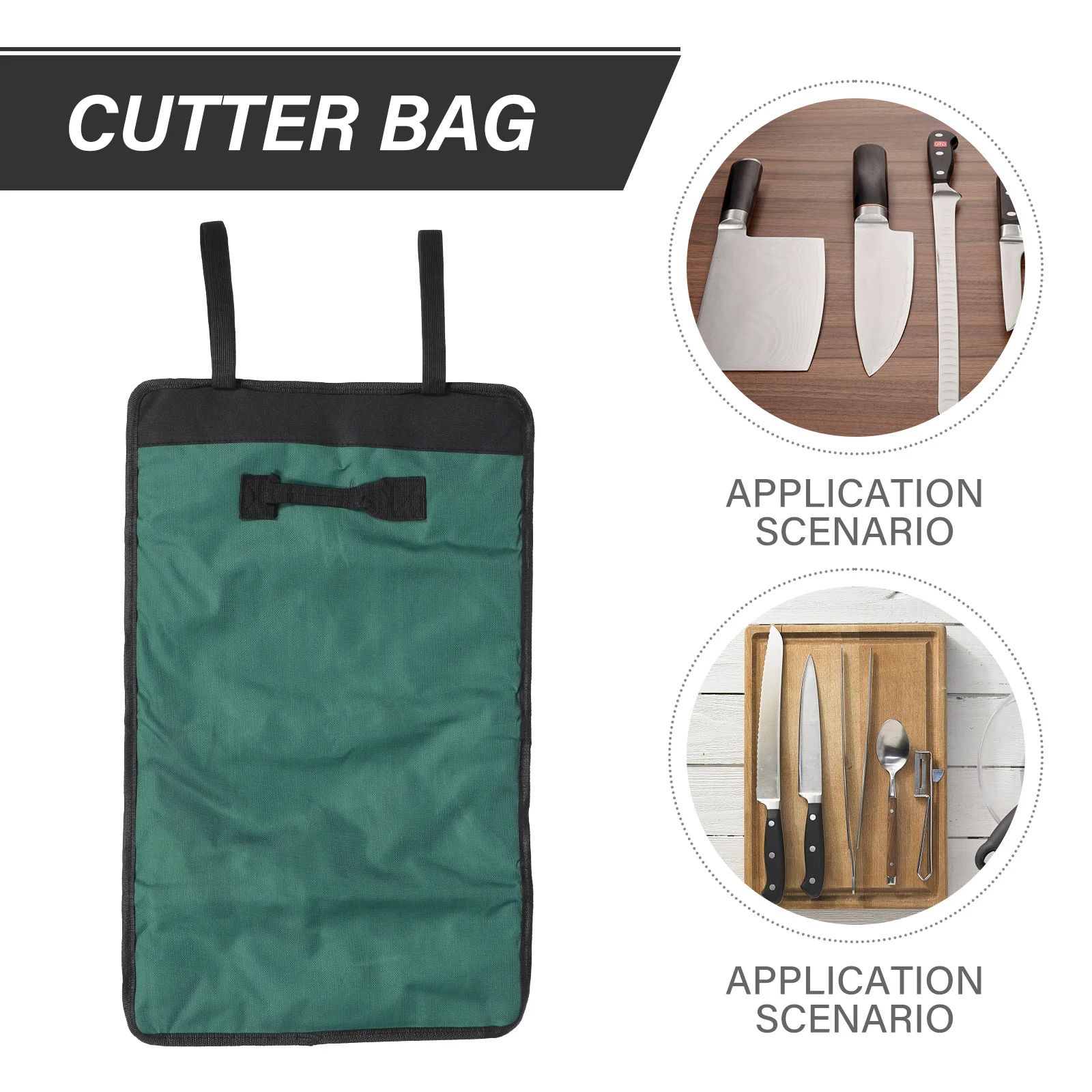 

1Pcs Chef Cutlery Bag Portable Oxford Cloth Knife Roll Bag Large Capacity Cutter Organizer Creative Kitchen Tool Storage