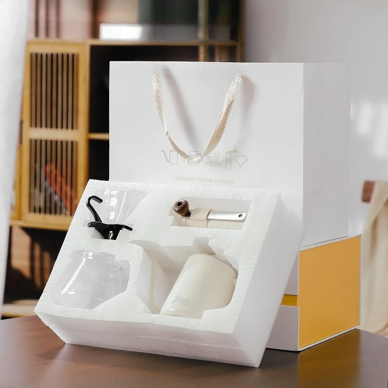 

Hand brewing coffee pot set, gift box, bean grinder, hand brewing coffee utensils, gifts, portable brewing