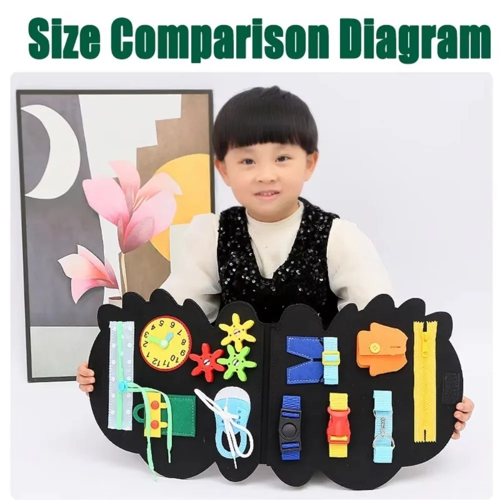 Felt Material Montessori Hand Exercise Hand-eye Coordination Busy Board Dressing Board Fine Motor Skills Preschool Training
