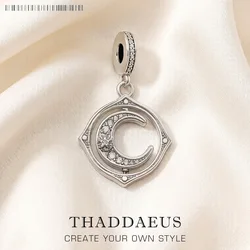 Rotatable Moon Charm Brand New Vintage Magic Fine Women Jewelry 925 Sterling Silver Handcrafted Pendant