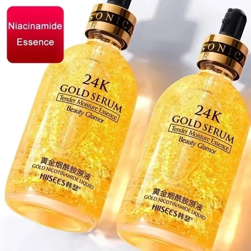 

24K Gold Face Serum Hyaluronic Acid Whitening Serum Nicotinamide Face Serum Anti Aging Facial Lifting Collagen Essence Skin Care