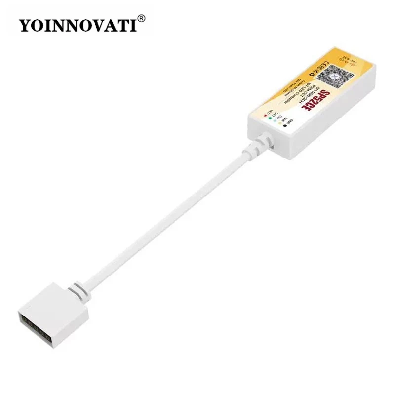 SP52CE SPI RGB+CCT Controller, Dual Mode BT & WiFi with Cloud Remote, DC5-24V for Tunable White & Addressable LED Strips
