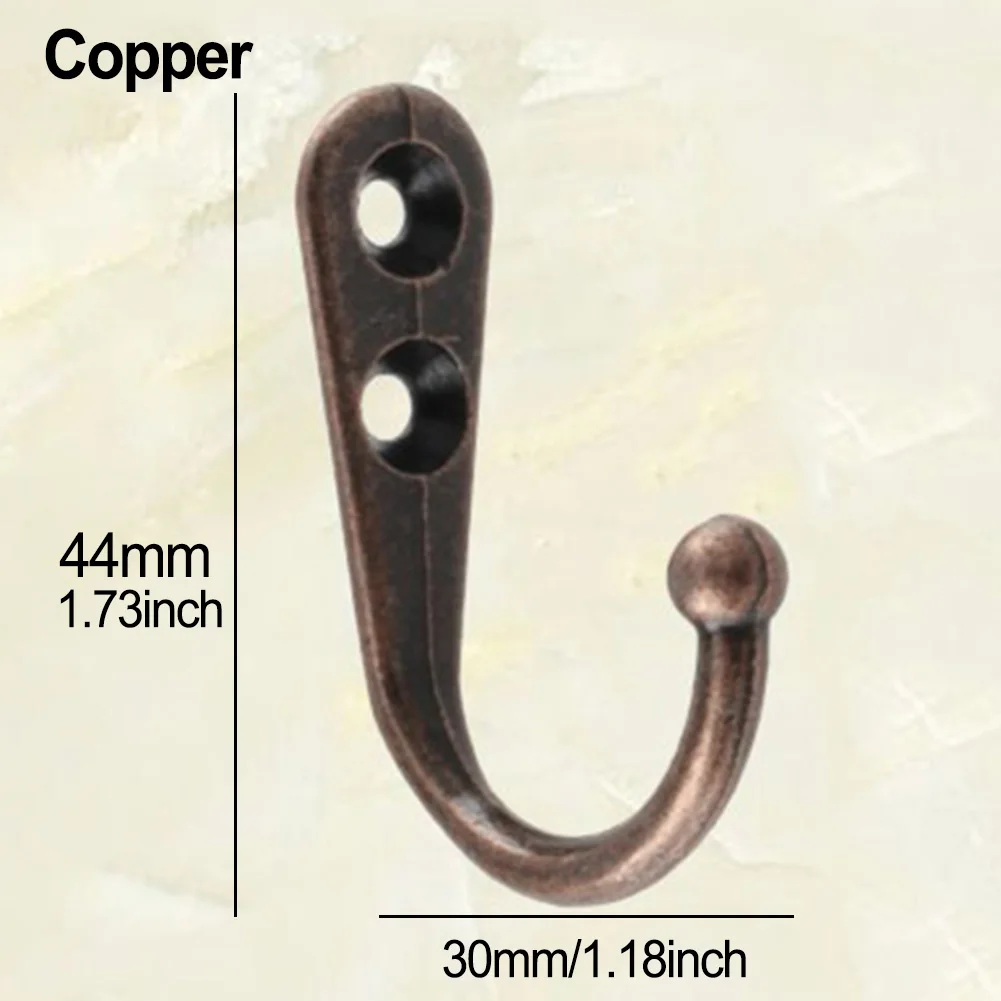 Entryway Kitchen And Garage Alloy Hook Robe Holder 10 Pcs 12.5*30*44mm Wall Hanger With 20pcs Screw Zinc Alloy