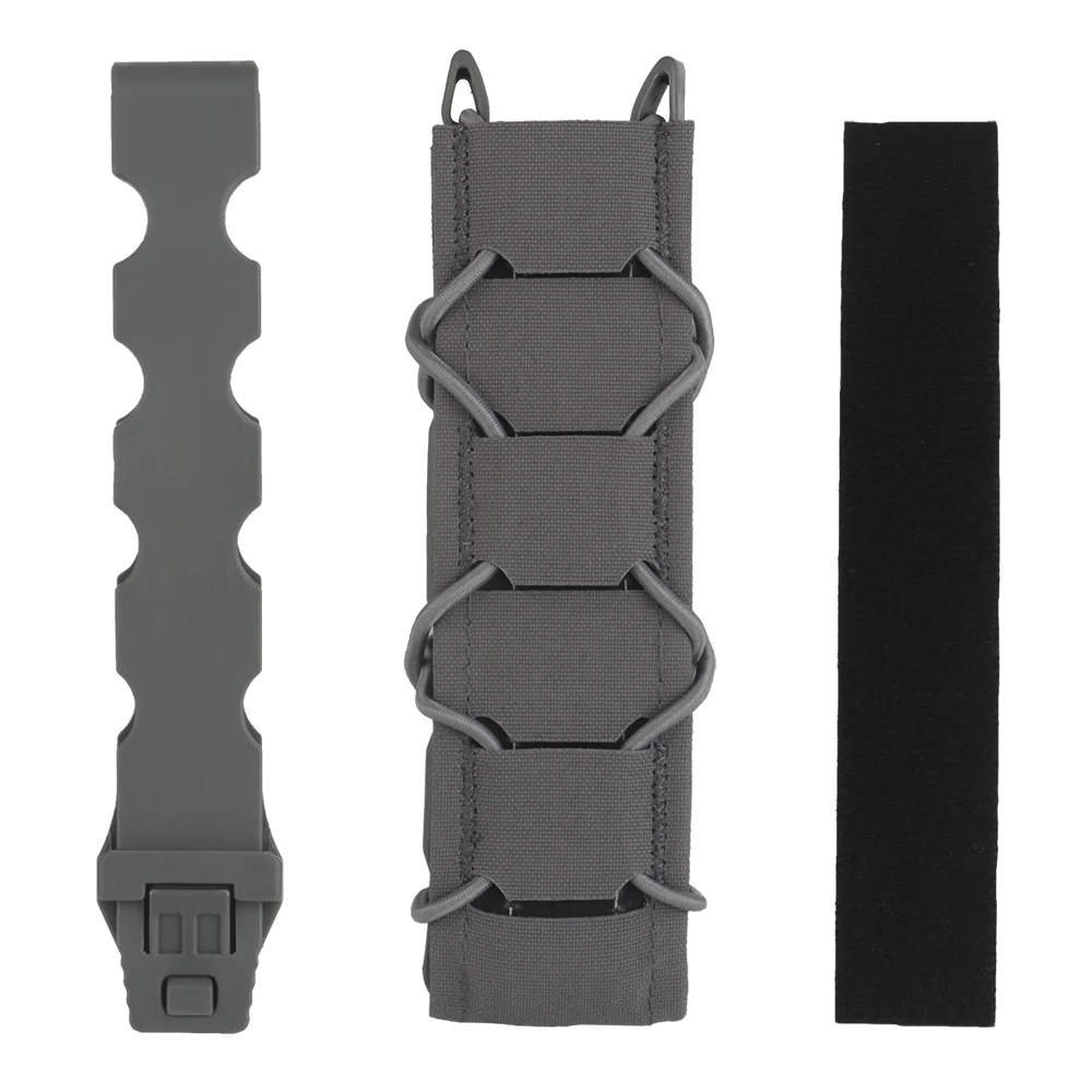 Tiger V2 Long Single Magazine Pouch Quick Release MOLLE Hook-Loop Clip Mag Carrier Holder Extended Mag MP5 MP7 MP9 UMP45 MPX