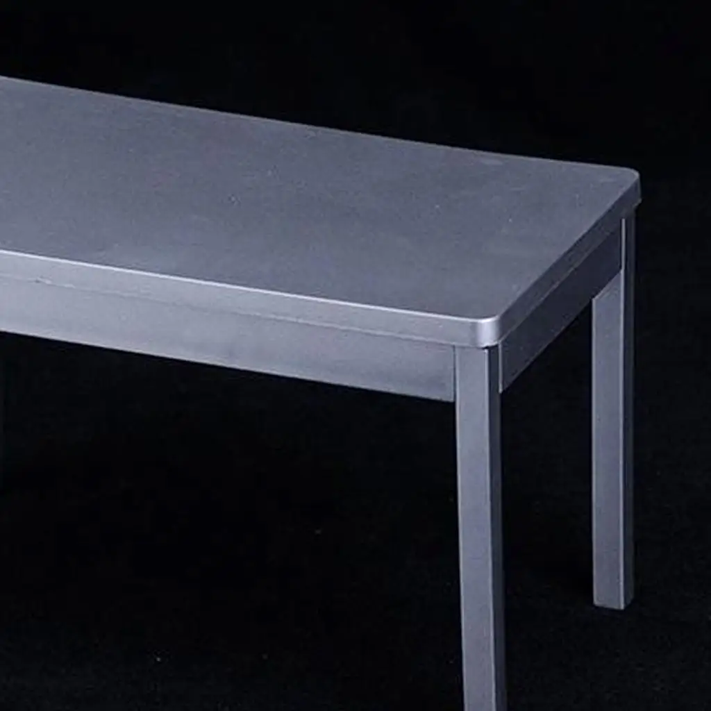 1 6 Scale Table Plastic Model Kit Silver Action Figure Desk Accessory for 12inch Soldier Sandtable Scene