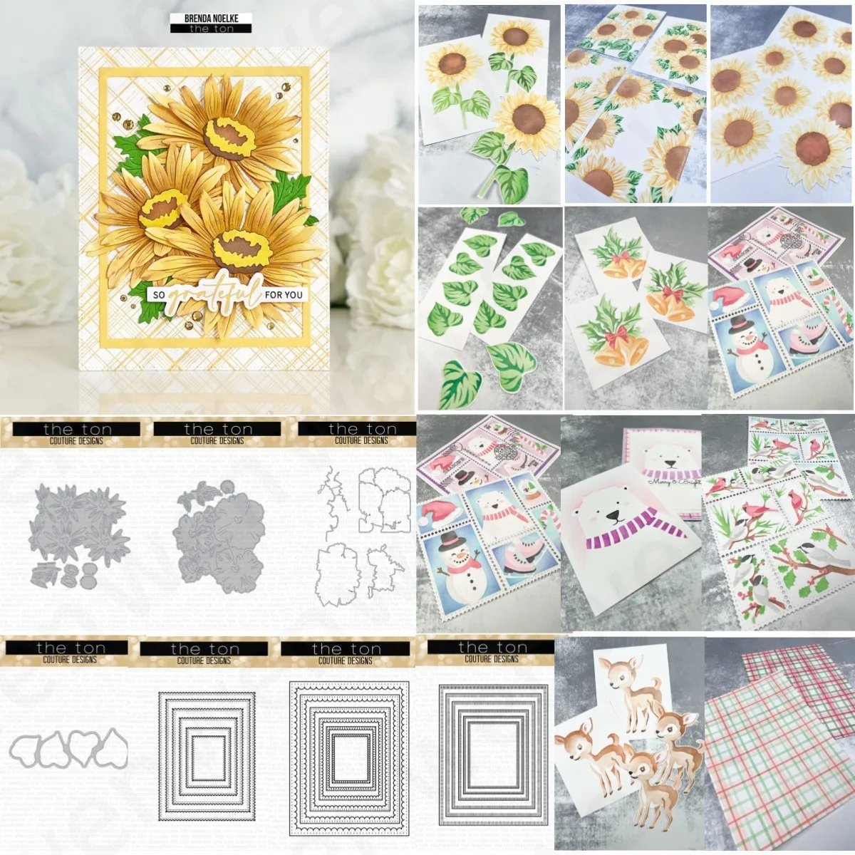 

2025 Christmas Sunflower Mini Bells Deer Clear Stamps Metal Cutting Dies Stencil For DIY Scrapbook Decoration Template Supplies