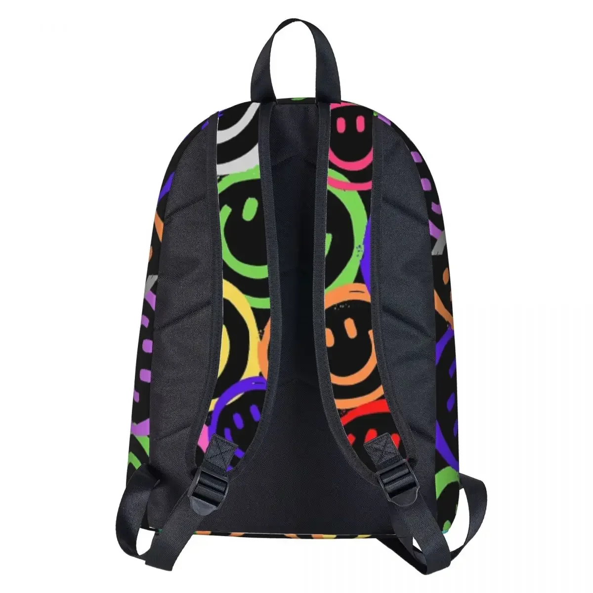 Neon Smiley Faces Backpacks Large Capacity Student Book bag Shoulder Bag Laptop Rucksack Fashion Travel Rucksack School Bag