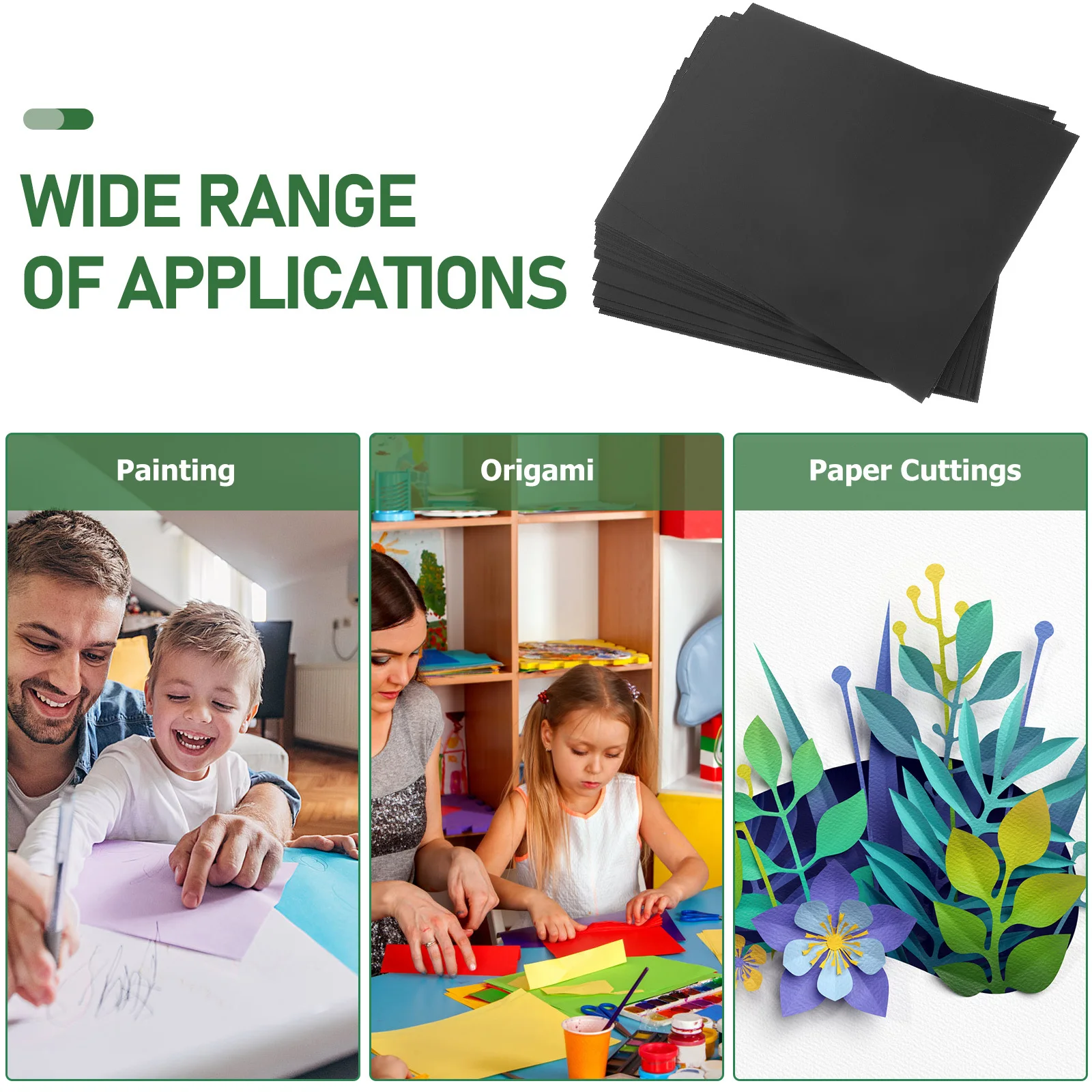 50 قطعة من ورق البطاقات اليدوية بلون بسيط DIY مواد اوريغامي الورقية لمستلزمات القصاصات اليدوية #3