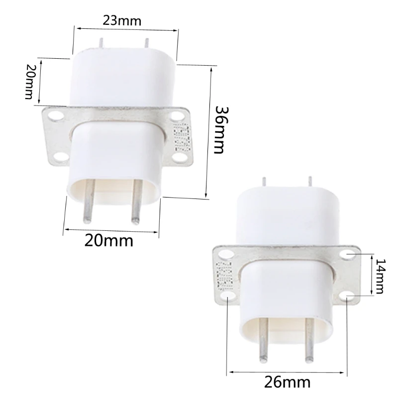 Forno de microondas eletrônico Magnetron, 4 Pin filamento, Conversor de soquetes, Casa, Novo, 5pcs, 2023