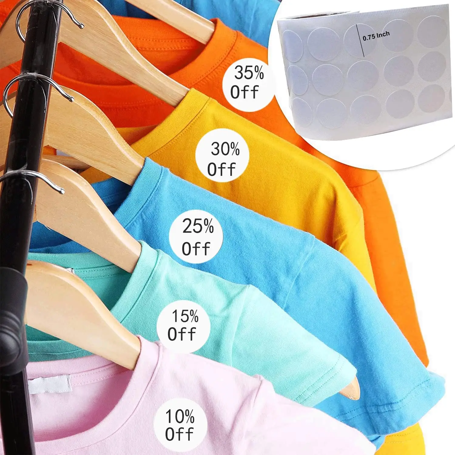 3/4inch Round Color Coding Circle Dot Labels Color-Code Dots Sticker Blank Circle Stickers for Sales File Folders 1000Pcs