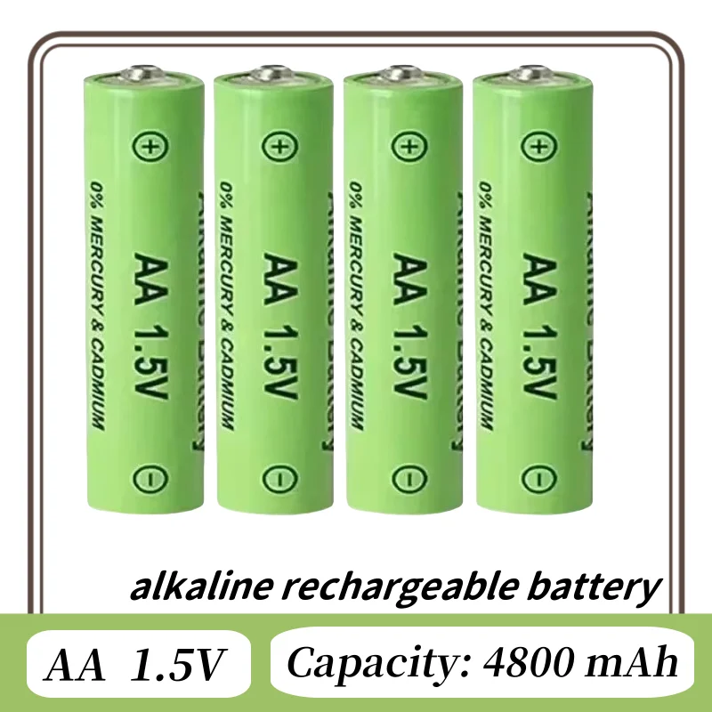 

2024 hot selling rechargeable battery AA 1.5V 4800mAh alkaline technology battery, suitable for LED lights, toys, cameras