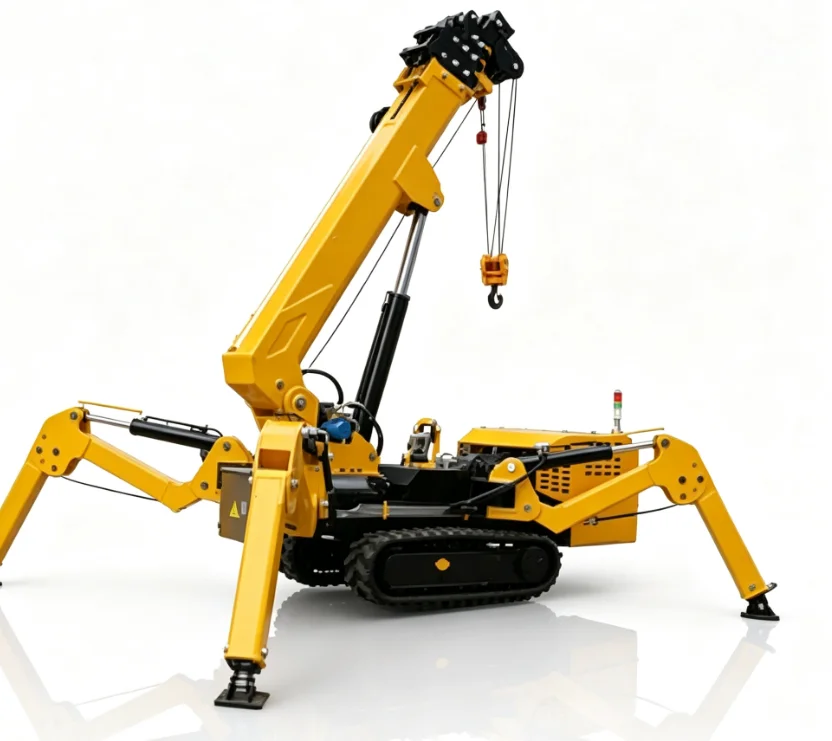 With Modular Outrigger and Quick Connect Hoses 3/5/6/8/12Ton Mini Crawler Spider Crane for Fast Setup