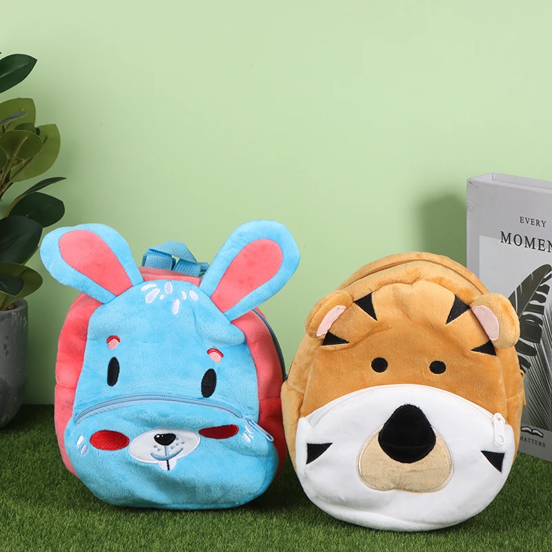 Sac à dos de jardin d'animaux de dessin animé en peluche pour enfants, idéal pour la crèche, la garderie, les sorties préscolaires, les garçons, les filles, mignon