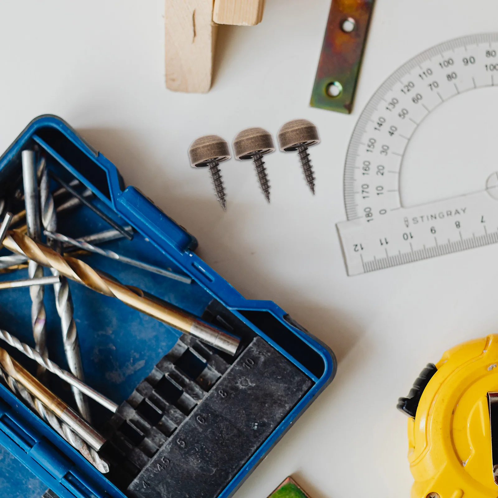 

8pcs Brass Decorative Screw Caps Flat Self-Tapping Screws For Glass Mirror Mounting Curved Cover Hides Screws Durable Fasteners