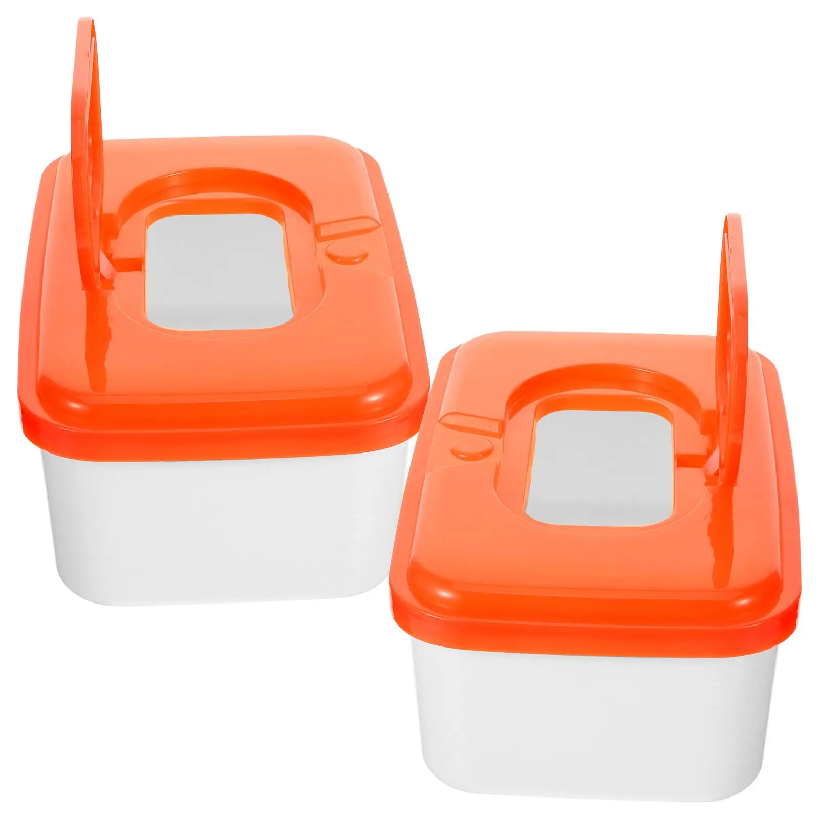 2pcs Plastic Box Baby Wipes Dispenser Bathroom Car Reusable Container Tissue Holder Portable Lightweight Dust Proof Simple