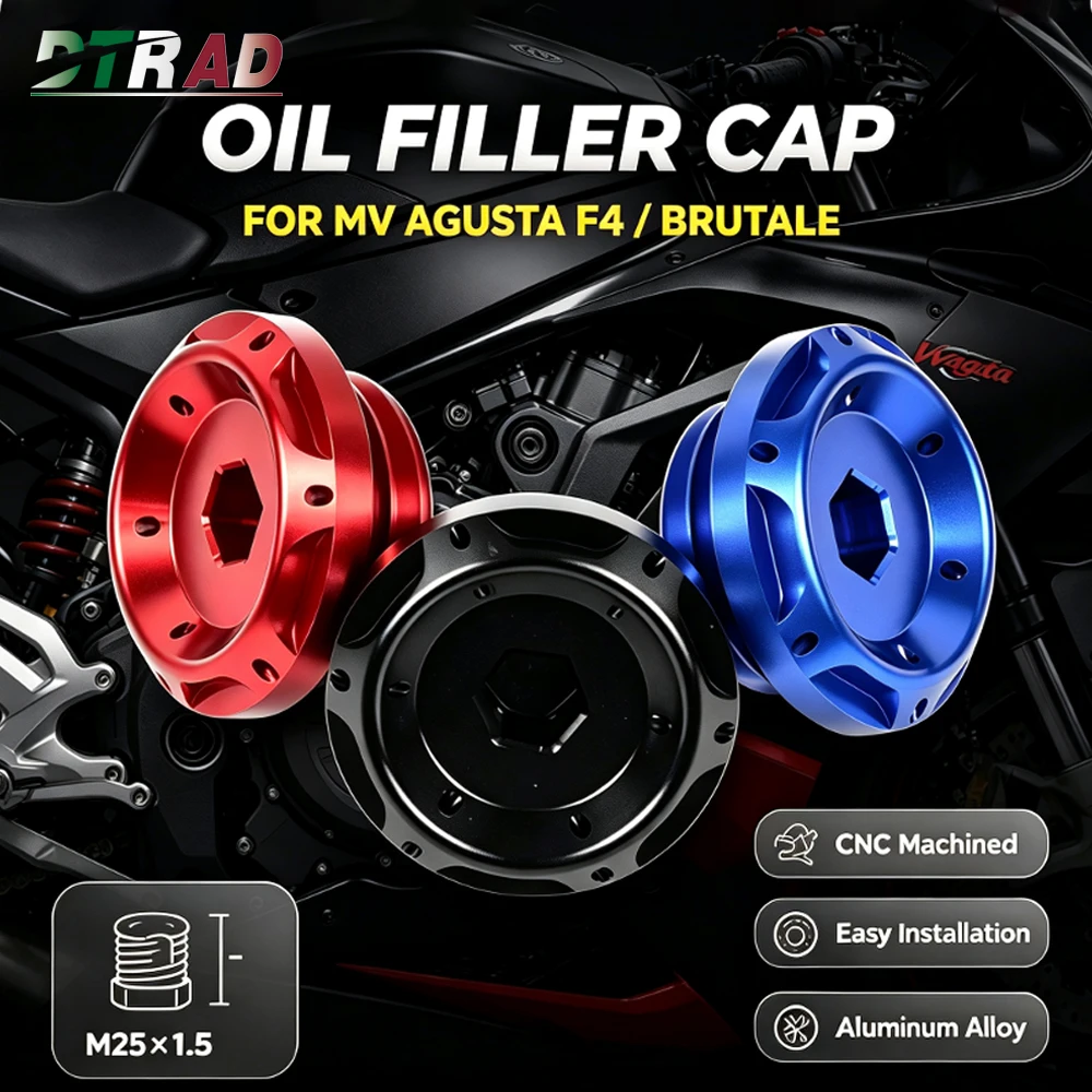 M25X1.5 CNC Oil Filler Cap For MV AGUSTA F4 750 1000 RR/RC Brutale 800/1000/RR/RC/750/910/990/1078 Turismo Veloce 800 RUSH 1000