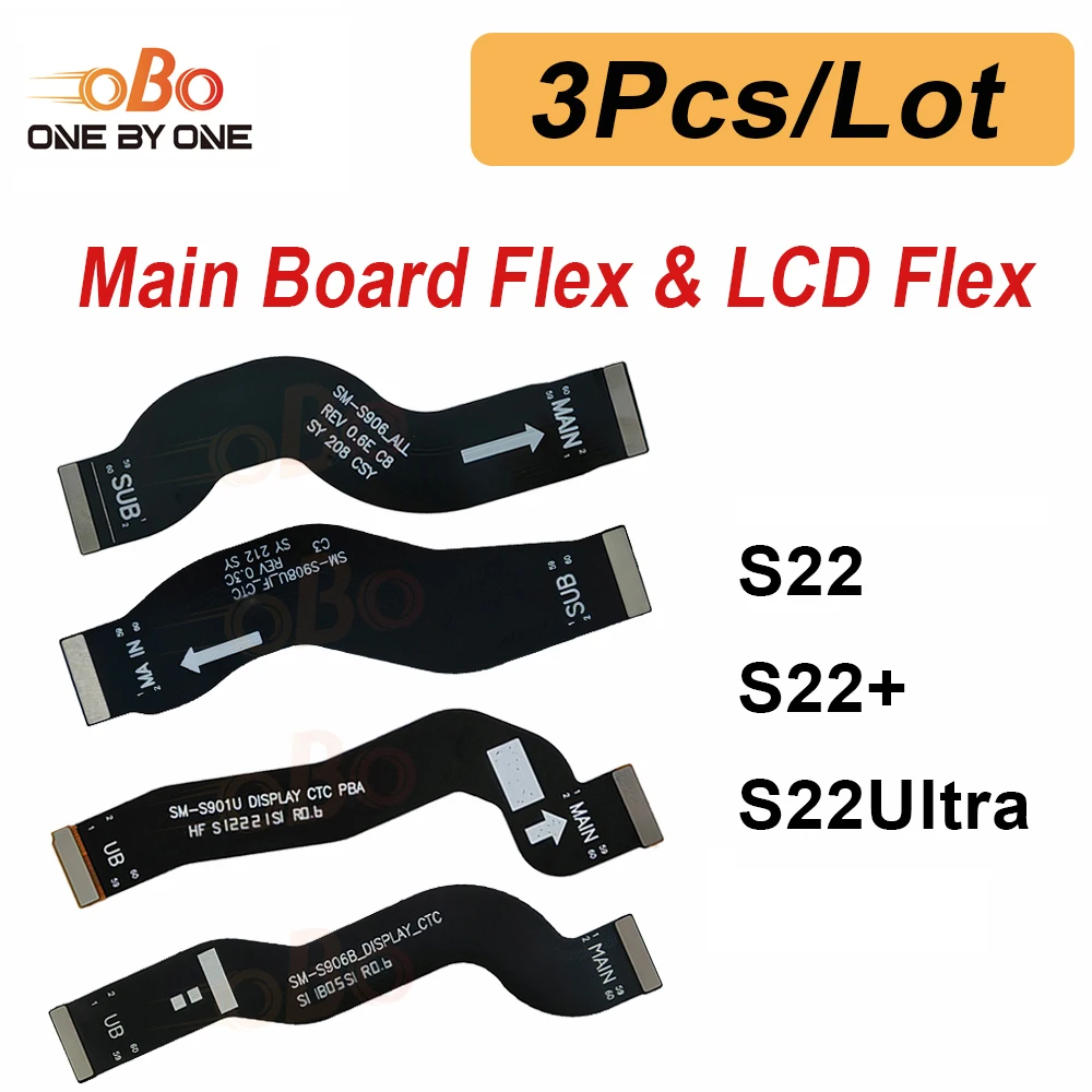 

3 шт. кабель-шлейф для подключения материнской платы и ЖК-дисплея для Samsung S22 Plus Ultra S901 S906 S908, ремонт