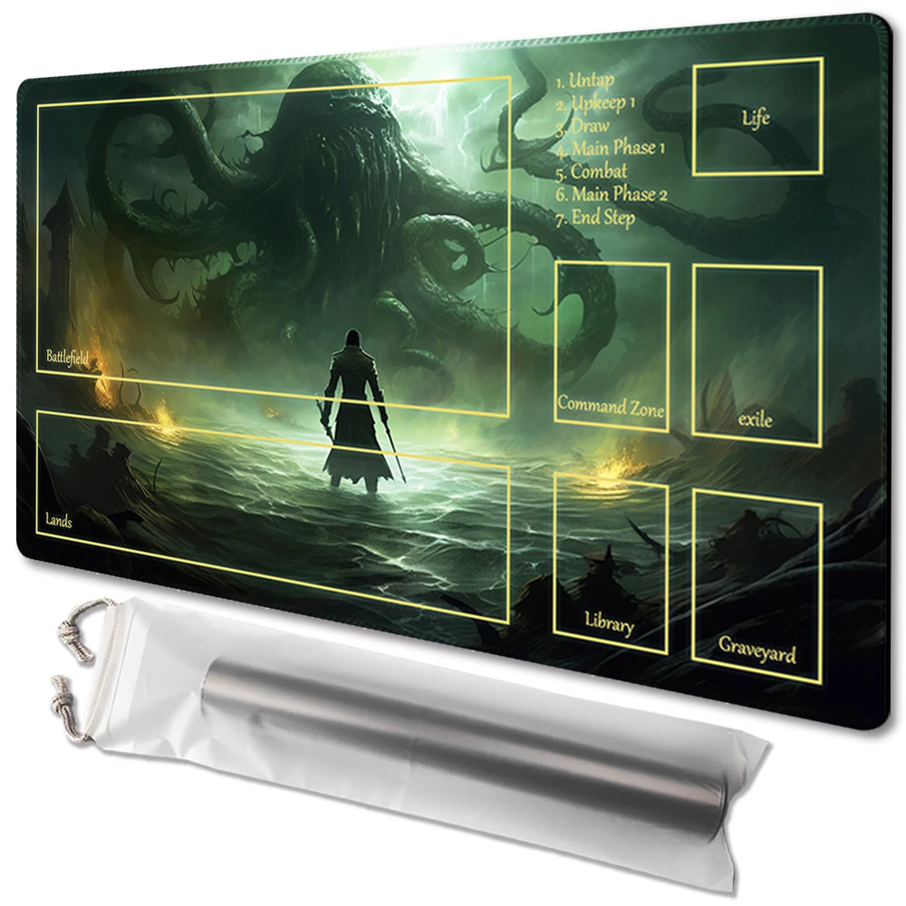 Necroslayer- Board Game TCG Playmat Table Mat Game Size 60X35 CM Mousepad Compatible for MTG CCG