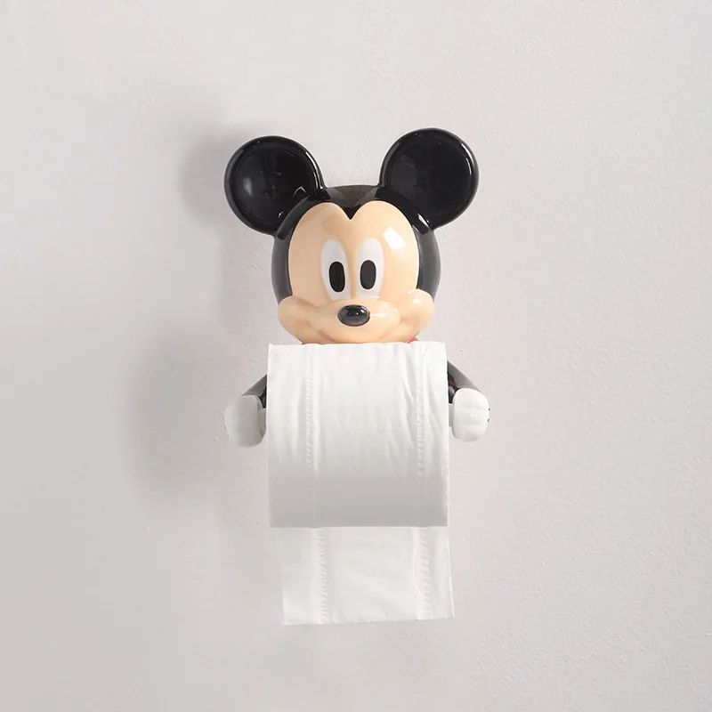 

Kawaii Disney Anime Cute Cartoon Mickey Mouse Model Kitchen Upright Paper Towel Hanger No Punch Lazy Rag Holder Home Ornament