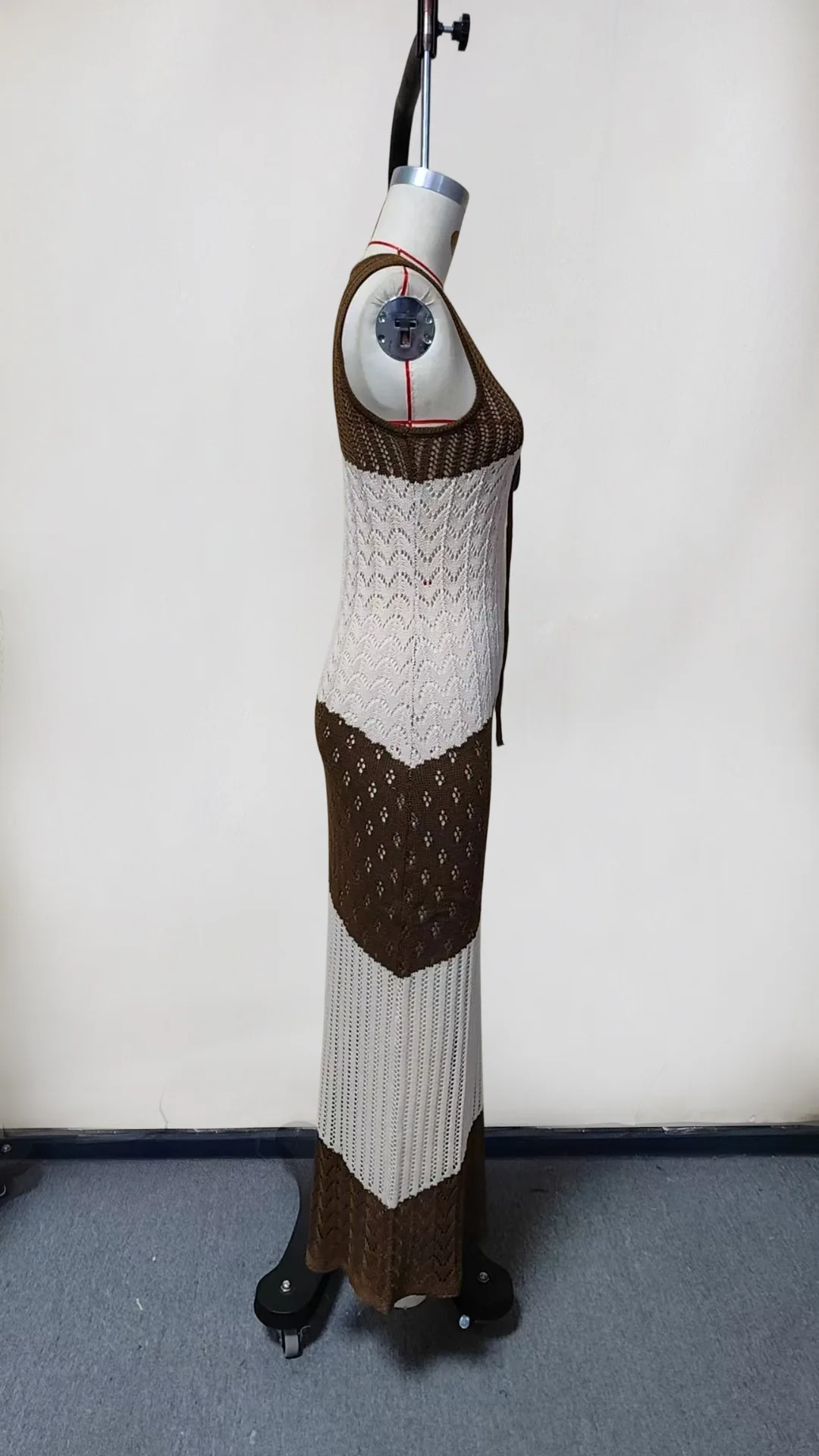 Sexy découpé tricot maillot de bain couvrir paréo tunique robes 2026 été plage Maxi robe Bikini cache-up femmes maillots de bain