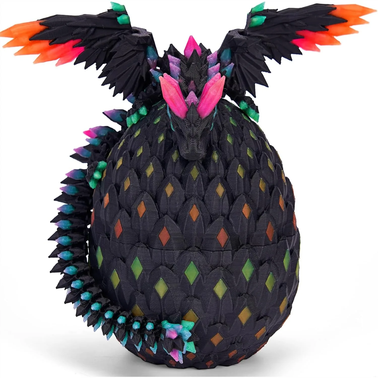 

3D Printed Dragon Eggs with Wings Glow in Dark, Prefilled Easter Eggs for Basket Stuffers, Unique Glowing Dragon Toy for Kids