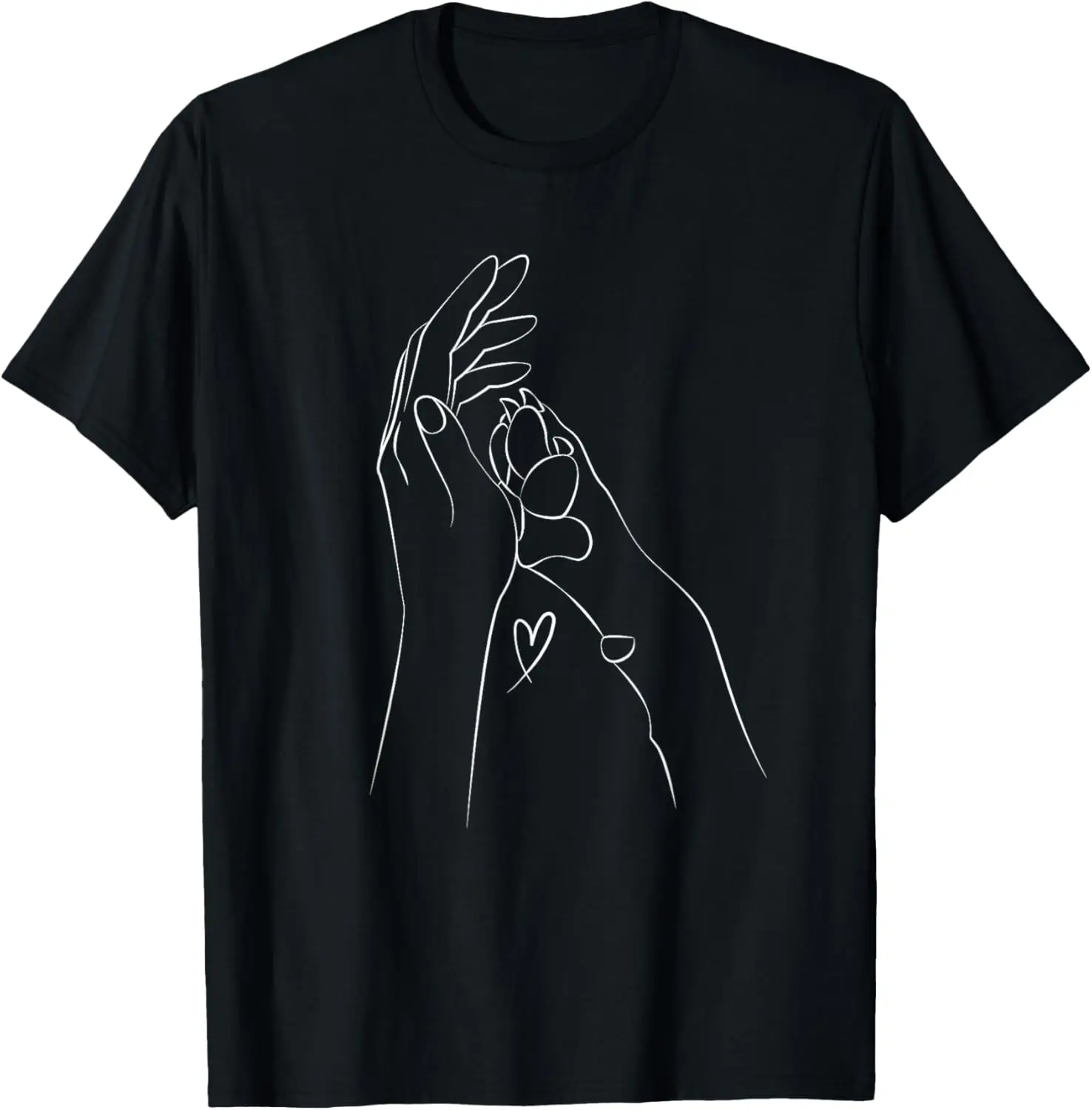 Dog And People Punch Hand Dog Friendship Fist Bump Dog's Paw T-Shirt