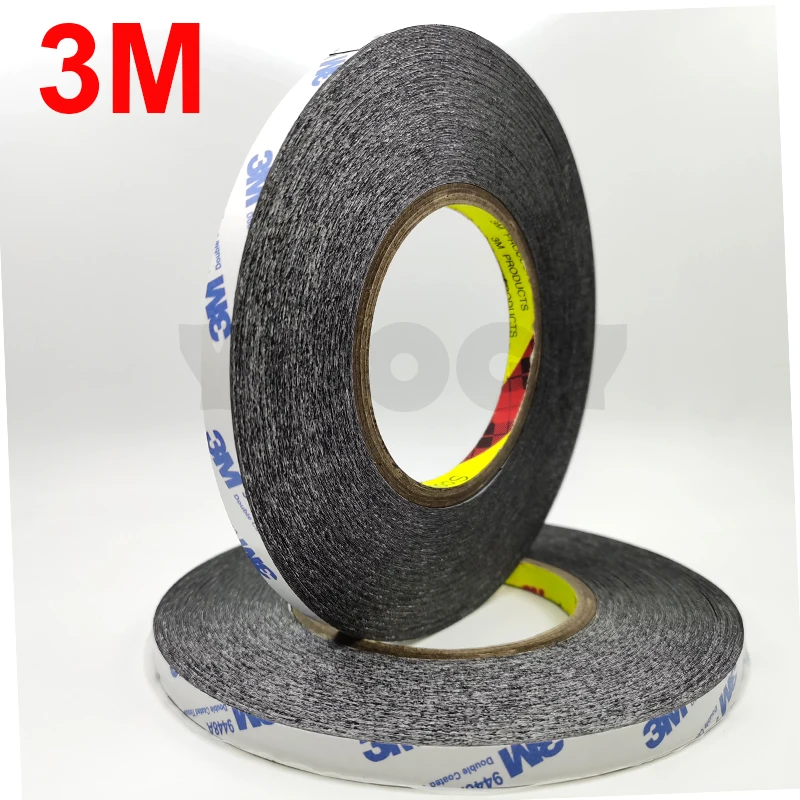 3M Black, 50meters/roll, 9448AB Double Sided Adhesive Tape for Cellphone Mini Touch Pad Tablet Screen LCD PDA Screen Repair