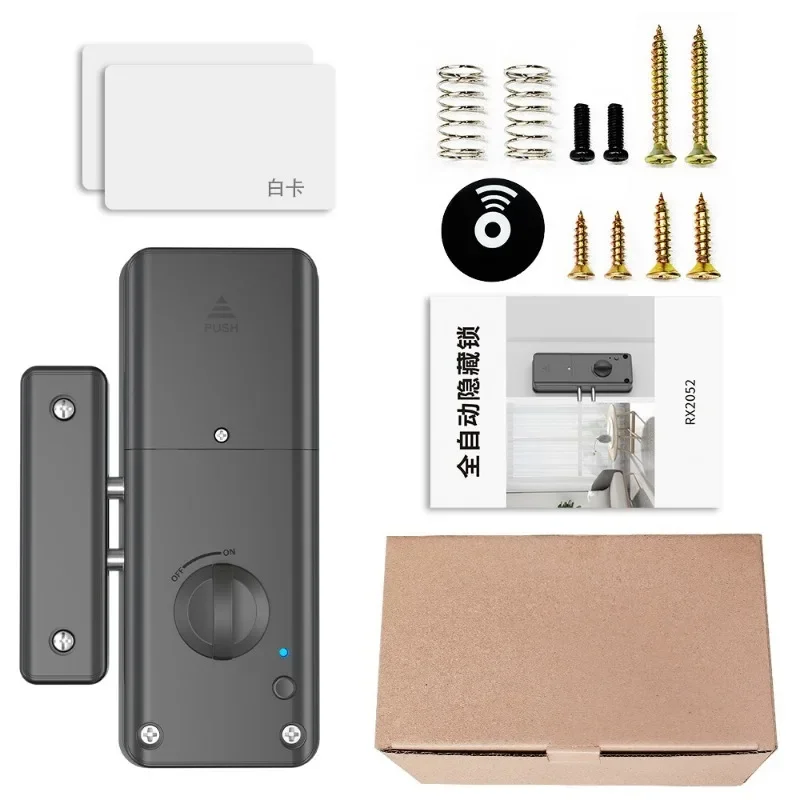 Tuya Smart Lock APP IC Card Unlock Invisible Door Lock Smart Electronic RFID Lock Indoor Wooden Door Burglar Door Locks