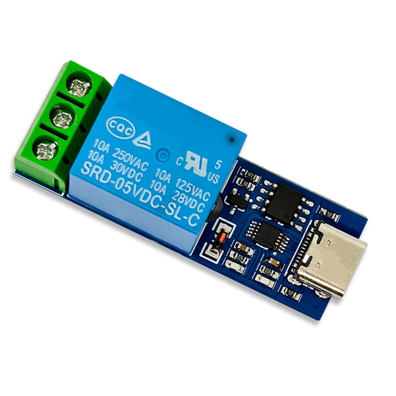อินเทอร์เฟซ TPYE-C LCUS-1 โมดูลรีเลย์ USB USB สวิตช์ควบคุมอัจฉริยะรีเลย์พอร์ตอนุกรม