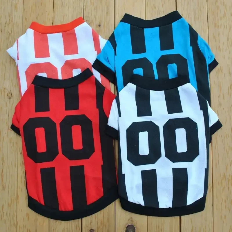Football Dog Clothes Summer Spring Pet Outfit Cat Puppy Clothing Yorkshire Chihuahua Poodle Bichon Pomeranian Costume Dropship