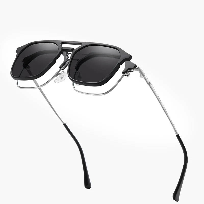 Clip On Polarized Sun Glasses Man Fashion Sunglasses Women Luxury Brand Vintage Driver's Shade Myopia Optical Eyelasses Frame