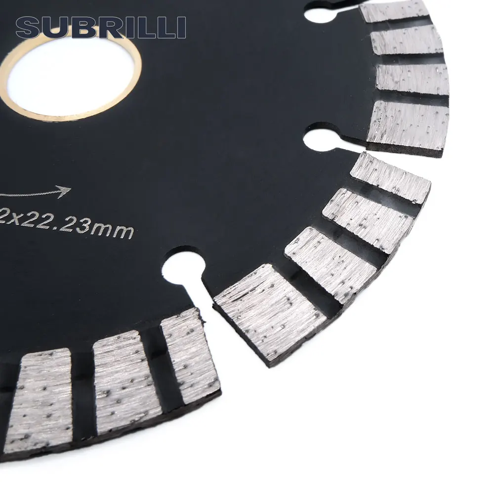 SUBRILLI 125mm 5 "disco da taglio diamantato lama per sega a segmenti per uso bagnato a secco per pietra cemento marmo mattone vetrificato ceramica
