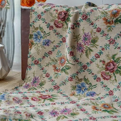 Lattice Beige Color Flowers Jacquard Fabric Spring Autumn Women's Dress Making Fabric 50cmx145cm