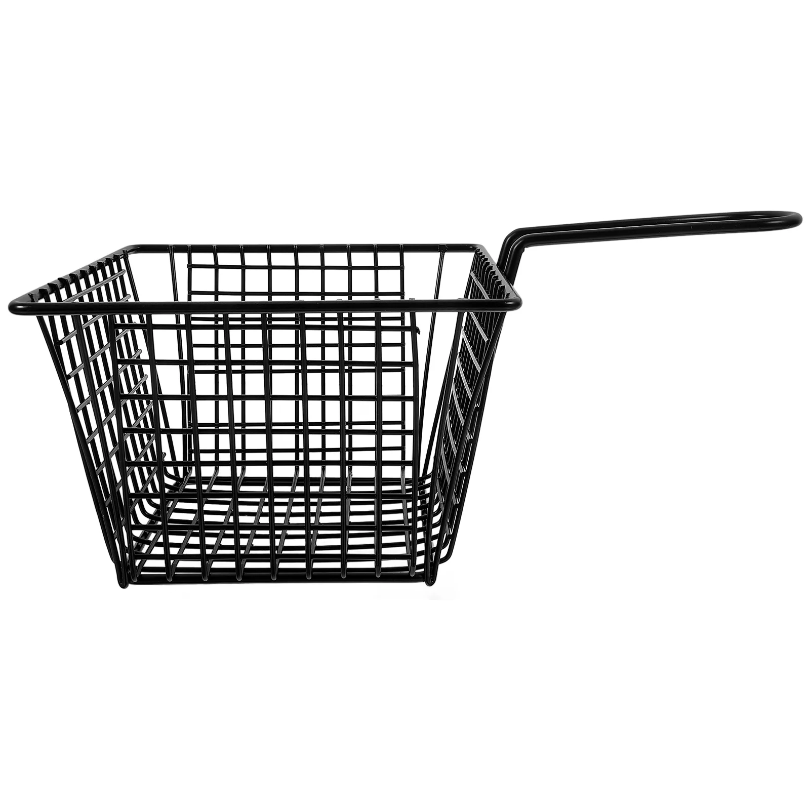 

Stainless Steel French Fries Basket Rectangle Deep Fryer Container Black Long Shape Oil Fried Food Tool Mesh Holder Noodle Snack