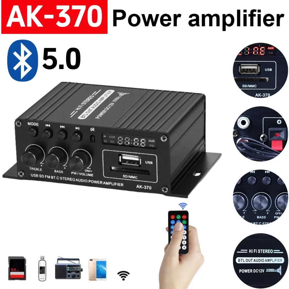AK-370 Bluetooth Am…