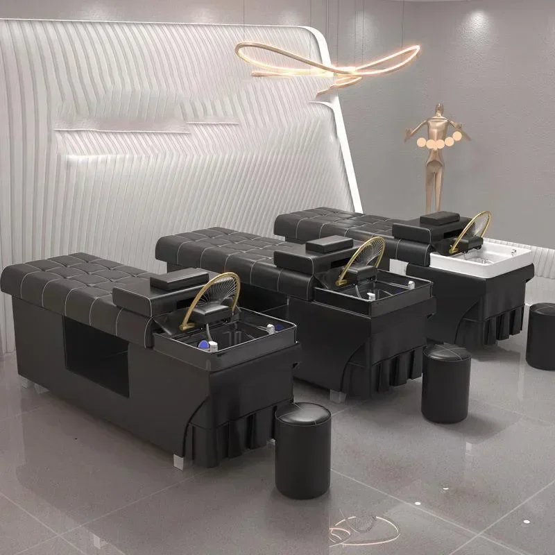 Premium Top - Notch Head Spa Hair Washing Bed Therapy Sink Thai Water Circulation Shampoo Chair Salon Basin Salon Furniture