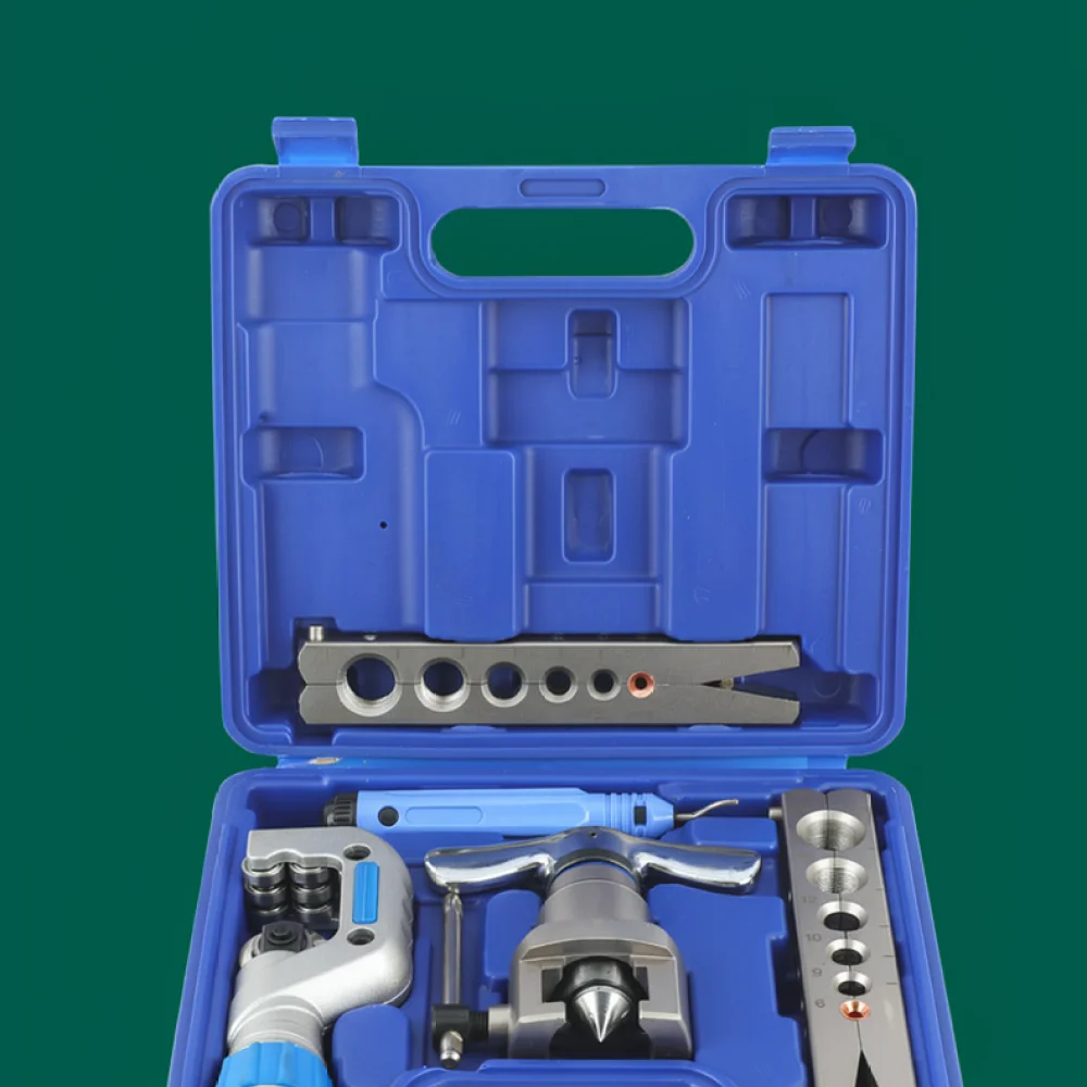 HVAC Copper Flaring Tool Eccentric Cone Expander Pipe Installation Repair Kit Refrigeration Swaging Tool Metric Set