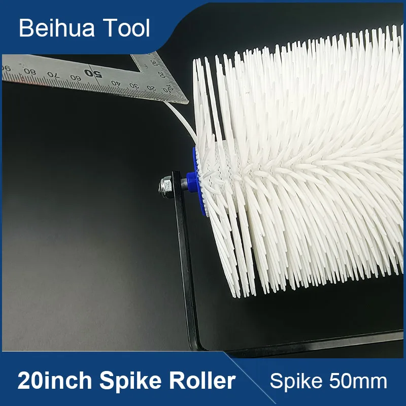 Imagem -04 - Polegada Perfurou a Baga Plástica do Rolo do Pico do Rolo para o Assoalho da Cola Epoxy o Comprimento das Ferramentas de Cimento do Auto-nivelamento da Altura 50 mm do Pico do Rolo 50cm 20
