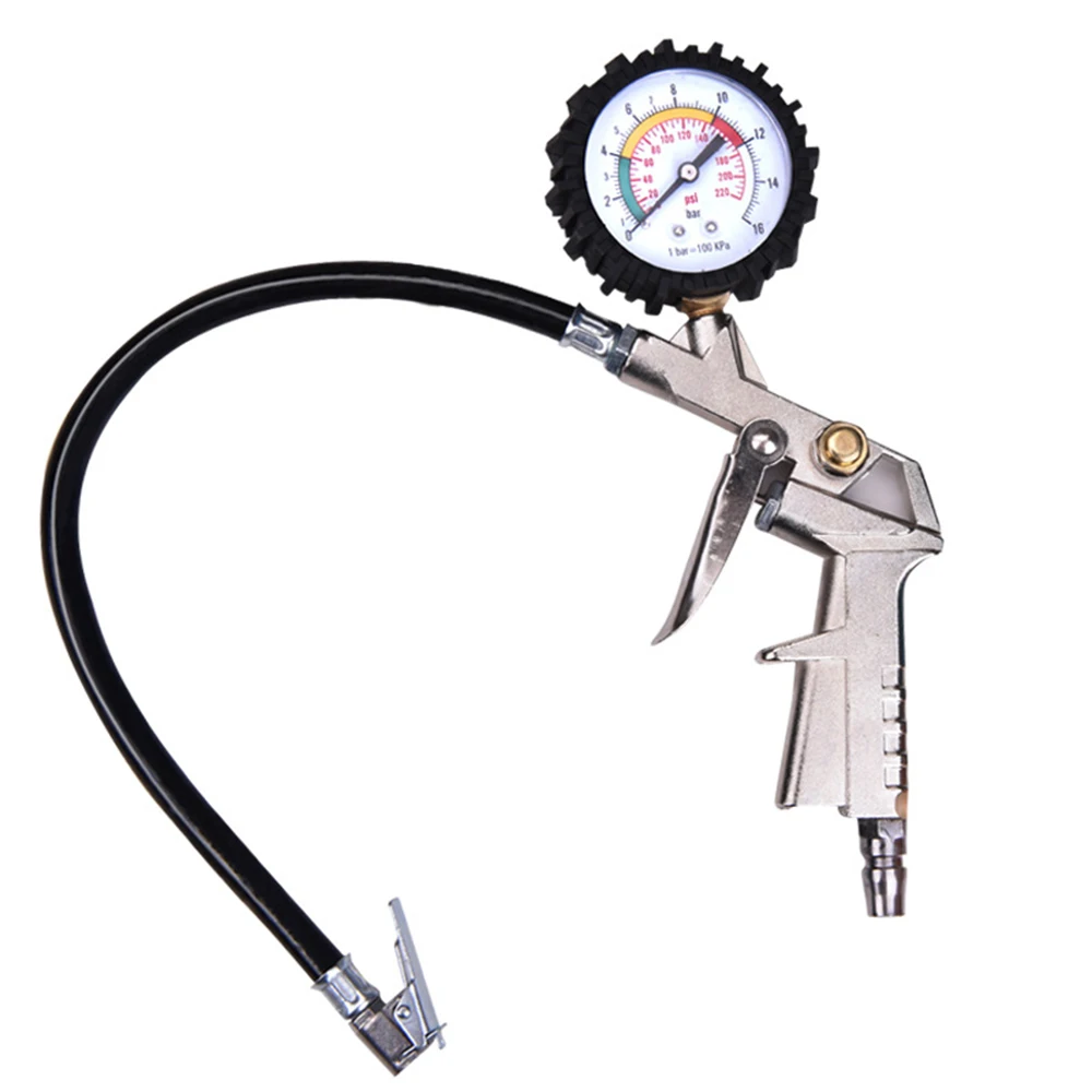 

Tire Inflator Pressure Gauge with Inflator Deflation Precise Pressure Measurement Compatible with Air Pump Compressor