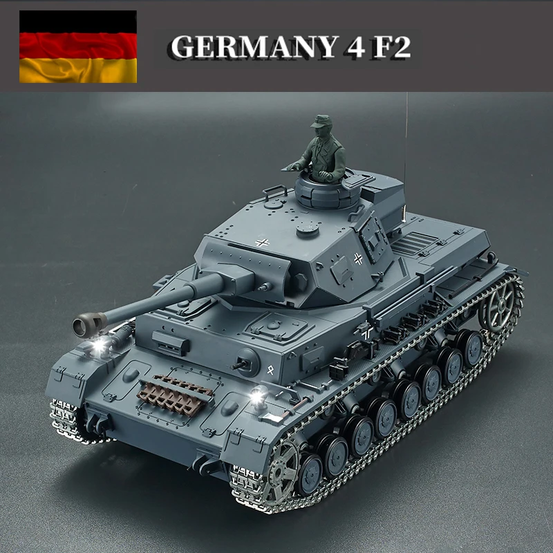 Henglong 3859 1/16 Remote Control Tank German No.4 F2 Type 3859 Military Model 6.0 Professional Metal Version Launchable RC Toys