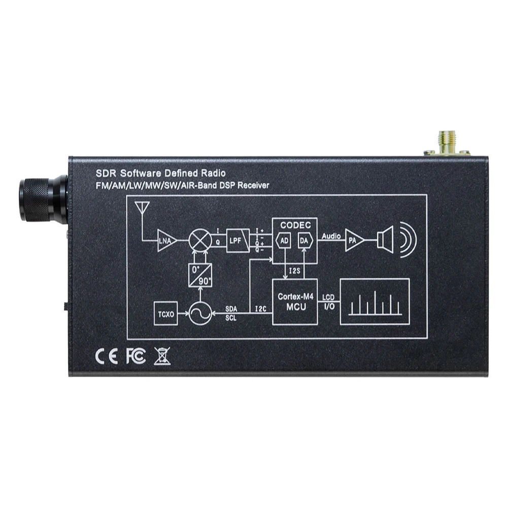 4.3 Inch IPS LCD For DSP Shortwave Radio 100KHz-149MHz AM FM SSB For CW Portable Aluminum Alloy Ham Communication Device