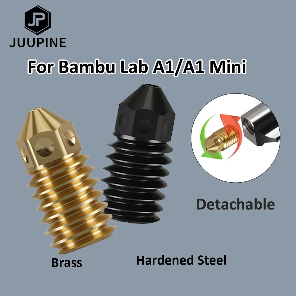 

Для Bambu Lab A1 Nozzle Bambu Lab A1 маленький наконечник Kit Brass закаленная сталь 0,2 0,4 0,6 0,8 для Bambulab A1 Upgrade Hotend