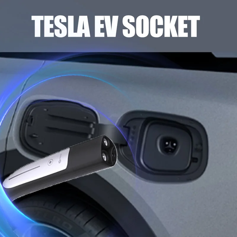 NACS EV Socket Tesla Model 3/X/Y Connector Plug EV On-Board Charger AC Socket EV Charging Socket 16A 32A 48A 80A EVSE