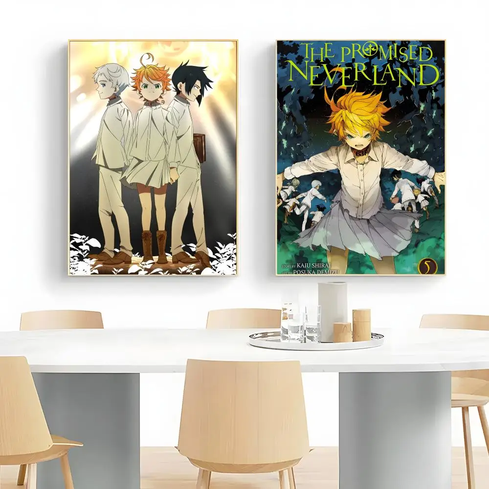 Suspenseful The Promised Neverland Seasons Poster Wall Art Print Poster Decorative Mural Home Decor Gift Unframed