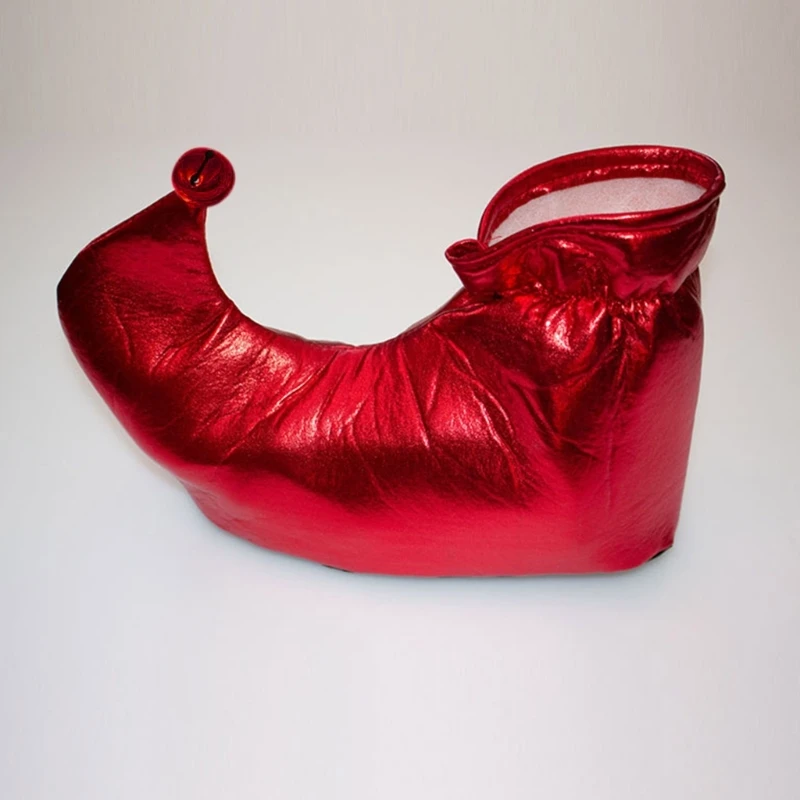 メタリックカラーのピエロの靴エルフ靴カバークリスマスハロウィンドレスアップ大人のピエロのオーバーシューズコスプレパーティー用