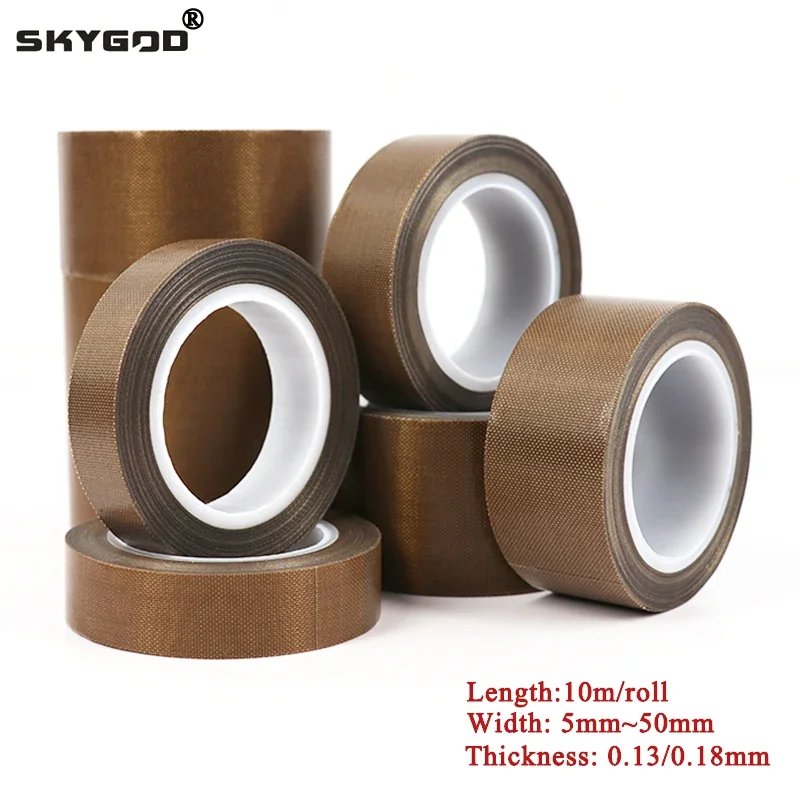 

PTFE Tape Adhesive Cloth Insulated Thickness 0.13mm 0.18mm Width 5~50mm High Temperature Resistant Sealing PTFE Tapes