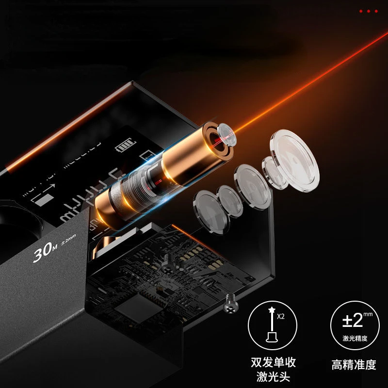 Xiaomi DELIXI Laser Rangefinder Portable Electronic Ruler Handheld Distance LED Display High-precision Measuring Room Home Tools