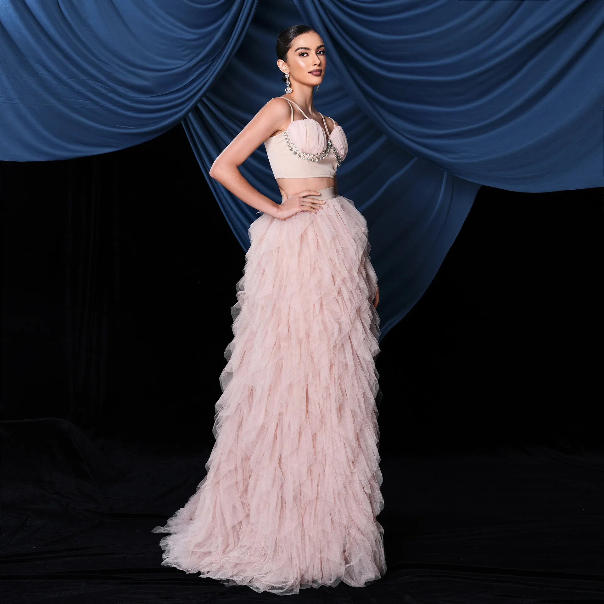 Ele Long Sexy Me Evening Par Dr Set taille haute tricoté Polyester t-shirt fibre d'acétate printemps automne été hiver