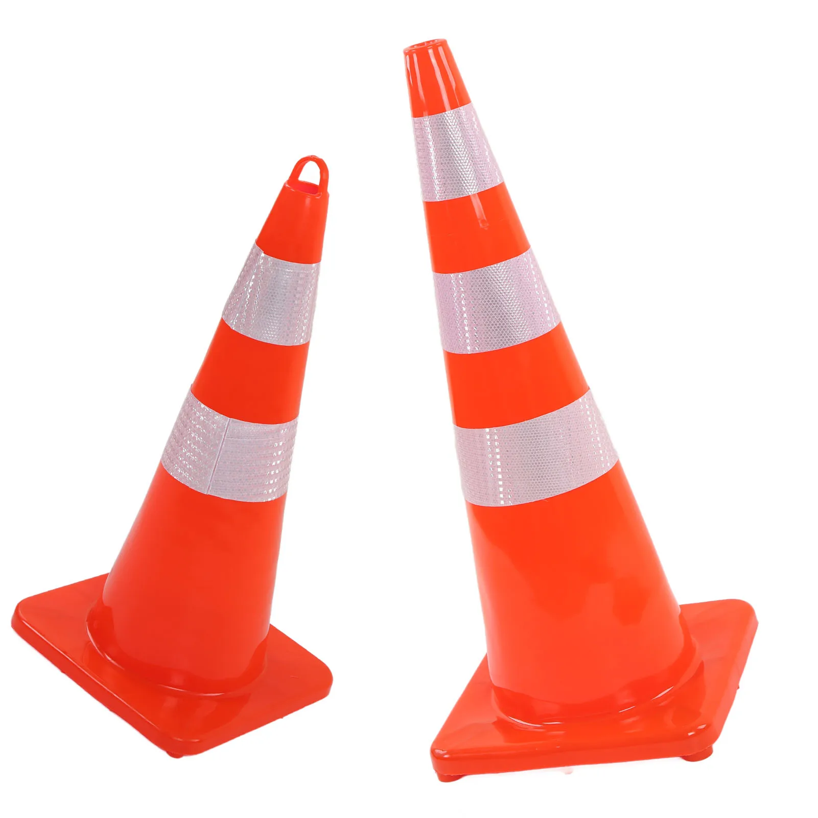 6Pcs Traffic Cones Weather Resistant Reflective Square Base Road Cones for Parking Lot Camping